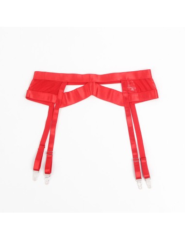 SUBBLIME 955250 SET SUJETADOR CON LIGUERO BONDAGE ROJO S M