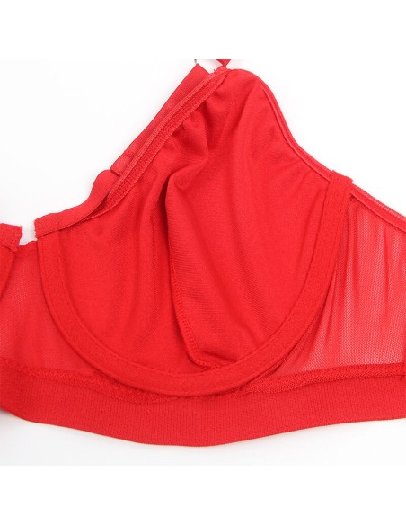 SUBBLIME 955267 SET SUJETADOR CON LIGUERO BONDAGE ROJO L XL