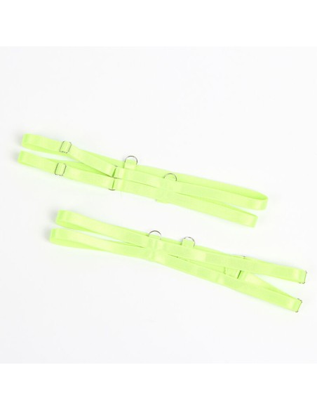 SUBBLIME 955311 SET SUJETADOR CON ENCAJE Y LIGUEROS VERDE Y AZUL S M