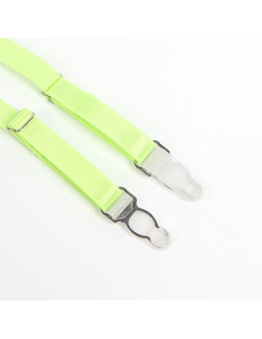 SUBBLIME 955311 SET SUJETADOR CON ENCAJE Y LIGUEROS VERDE Y AZUL S M
