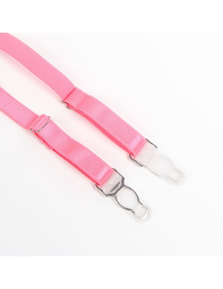 SUBBLIME 955359 SET SUJETADOR CON ENCAJE Y LIGUEROS ROSA Y MORADO S M