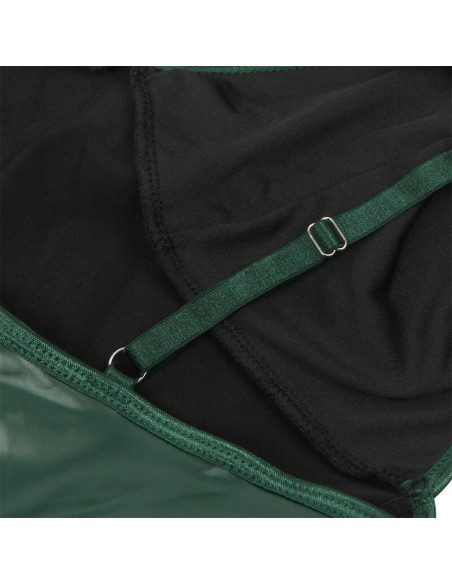 SUBBLIME 955434 VESTIDO CON TIRANTES DE CUERO VERDE S M