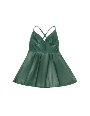 SUBBLIME 955441 VESTIDO CON TIRANTES DE CUERO VERDE L XL
