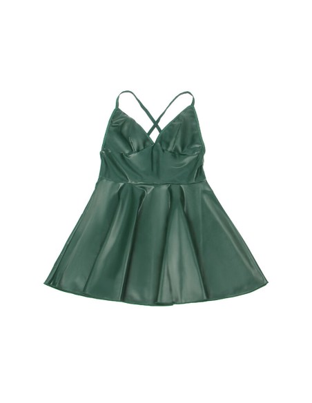 SUBBLIME 955441 VESTIDO CON TIRANTES DE CUERO VERDE L XL