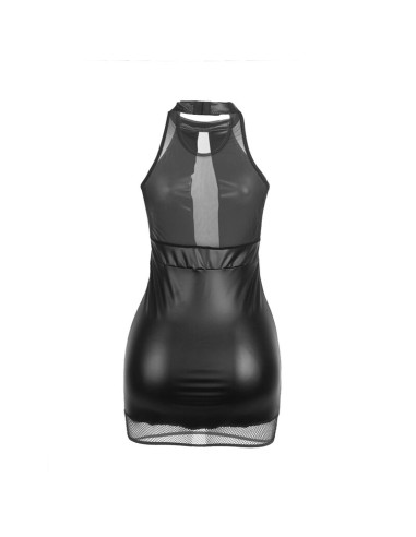 SUBBLIME 955472 VESTIDO CUELLO HALTER CON TRANSPARENCIAS NEGRO S M