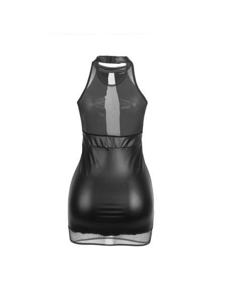 SUBBLIME 955472 VESTIDO CUELLO HALTER CON TRANSPARENCIAS NEGRO S M