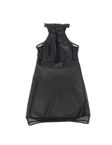 SUBBLIME 955472 VESTIDO CUELLO HALTER CON TRANSPARENCIAS NEGRO S M