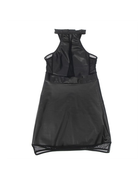 SUBBLIME 955472 VESTIDO CUELLO HALTER CON TRANSPARENCIAS NEGRO S M