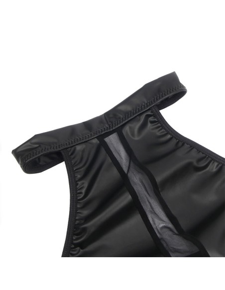 SUBBLIME 955472 VESTIDO CUELLO HALTER CON TRANSPARENCIAS NEGRO S M