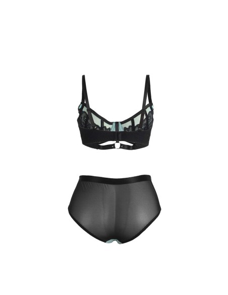 SUBBLIME 955557 CONJUNTO SUJETADOR CON CREMALLERA DE MALLA DE CHAROL VERDE S M