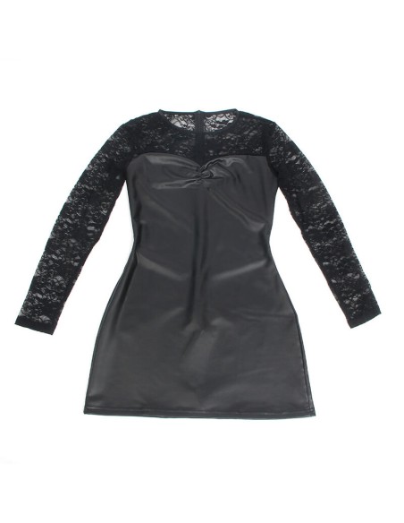SUBBLIME 955595 VESTIDO DE MANGA LARGA CON ENCAJE NEGRO S M
