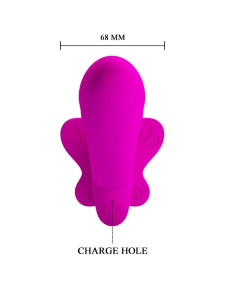 PRETTY LOVE VALERIE VIBRADOR DOBLE STRAP ON 12 VIBRACIONES MORADO