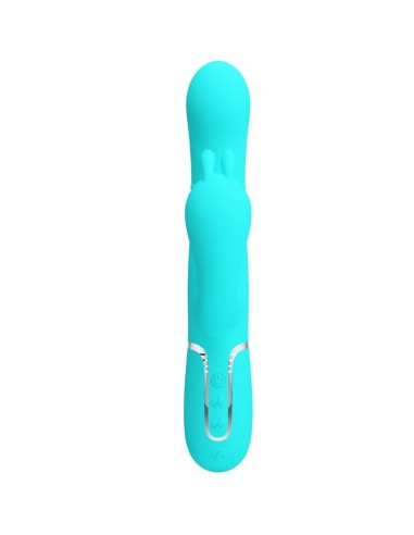 PRETTY LOVE CAMMY TRIPLE VIBRADOR RABBIT MULTIFUNCIAN 4 EN 1 AZUL