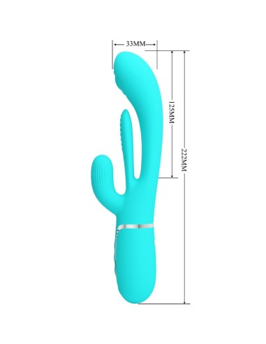 PRETTY LOVE SHANIA TRIPLE VIBRADOR RABBIT MULTIFUNCIAN 3 EN 1