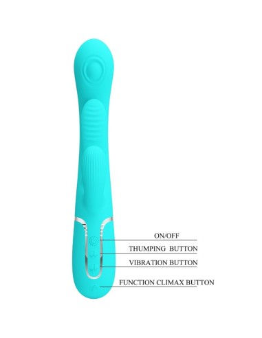 PRETTY LOVE SHANIA TRIPLE VIBRADOR RABBIT MULTIFUNCIAN 3 EN 1