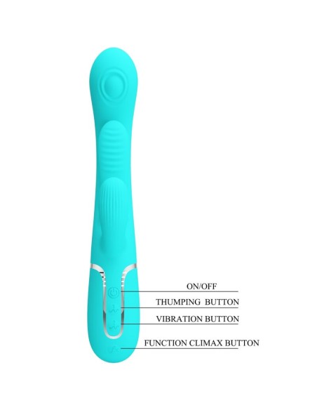 PRETTY LOVE SHANIA TRIPLE VIBRADOR RABBIT MULTIFUNCIAN 3 EN 1