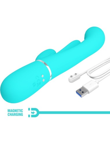 PRETTY LOVE SHANIA TRIPLE VIBRADOR RABBIT MULTIFUNCIAN 3 EN 1