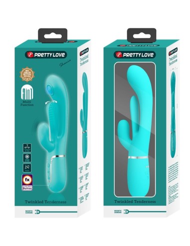 PRETTY LOVE SHANIA TRIPLE VIBRADOR RABBIT MULTIFUNCIAN 3 EN 1