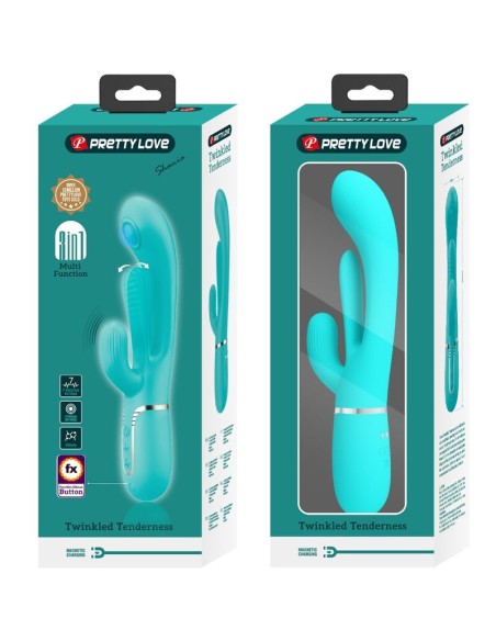 PRETTY LOVE SHANIA TRIPLE VIBRADOR RABBIT MULTIFUNCIAN 3 EN 1