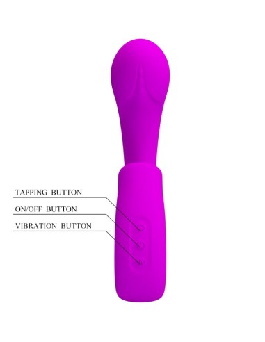 PRETTY LOVE SIBEL VIBRADOR PUNTO G ESTIMULADOR CLATORIS 10 VIBRACIONES MORADO