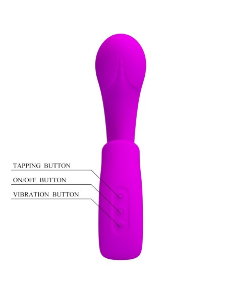 PRETTY LOVE SIBEL VIBRADOR PUNTO G ESTIMULADOR CLATORIS 10 VIBRACIONES MORADO