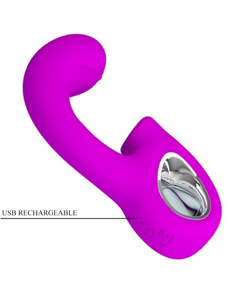 PRETTY LOVE SIBEL VIBRADOR PUNTO G ESTIMULADOR CLATORIS 10 VIBRACIONES MORADO