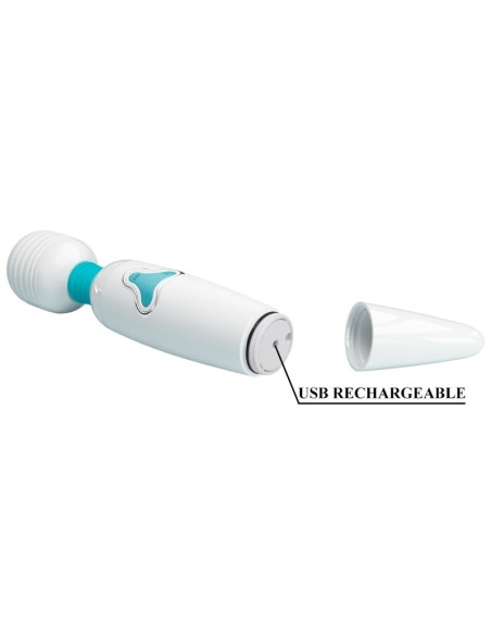 PRETTY LOVE CLOUD VIBRADOR WAND 7 VIBRACIONES BLANCO
