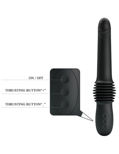 PRETTY LOVE PAZUZU VIBRADOR 3 MODOS DE EMPUJE NEGRO