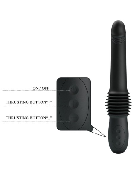 PRETTY LOVE PAZUZU VIBRADOR 3 MODOS DE EMPUJE NEGRO