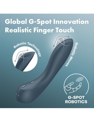 SATISFYER G SPOT WAVE 4 VIBRADOR 12 PROGRAMAS DE VIBRACIAN GRIS OSCURO