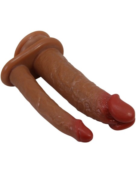 PRETTY LOVE GORAN DOBLE DILDO REALASTICO NATURAL MULATO