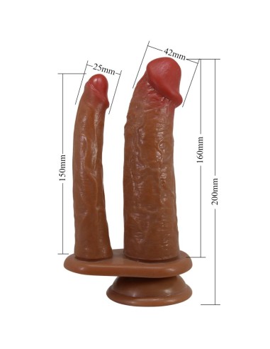 PRETTY LOVE HULBERT DOBLE DILDO REALASTICO CON VIBRACIAN MULATO