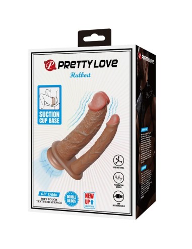 PRETTY LOVE HULBERT DOBLE DILDO REALASTICO CON VIBRACIAN MULATO