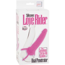 CALEX DUAL PENETRATOR DILDO CON ARNES ROSA 2