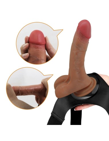 PRETTY LOVE HARNESS BRIEFS UNIVERSAL CON DILDO VIBRACIAN Y SQUIRTING 155 CM MULATO