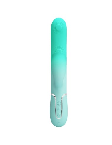 PRETTY LOVE GIGI VIBRADOR RABBIT MULTIFUNCIAN VERDE AGUA