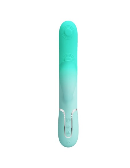 PRETTY LOVE GIGI VIBRADOR RABBIT MULTIFUNCIAN VERDE AGUA