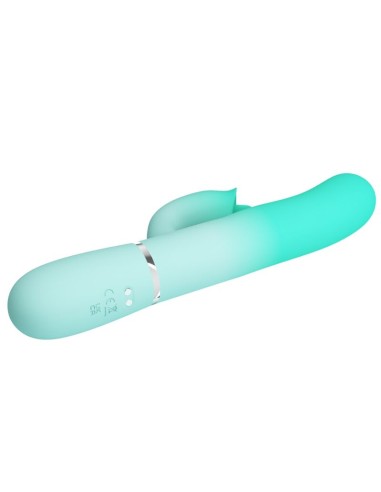 PRETTY LOVE GIGI VIBRADOR RABBIT MULTIFUNCIAN VERDE AGUA