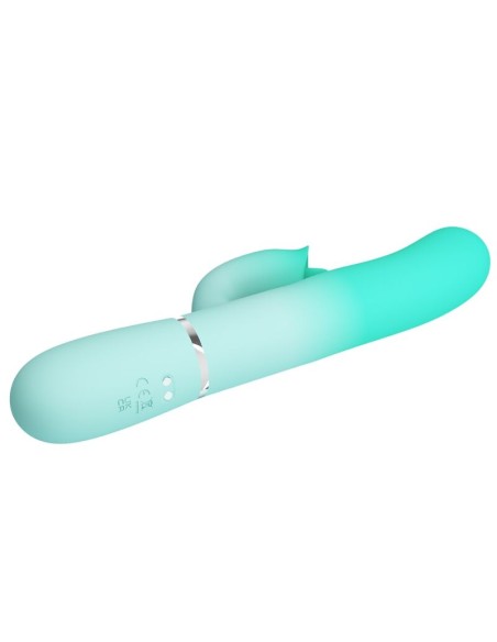 PRETTY LOVE GIGI VIBRADOR RABBIT MULTIFUNCIAN VERDE AGUA