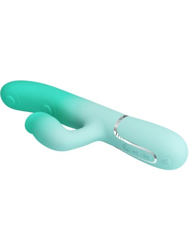 PRETTY LOVE GIGI VIBRADOR RABBIT MULTIFUNCIAN VERDE AGUA