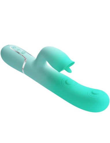 PRETTY LOVE GIGI VIBRADOR RABBIT MULTIFUNCIAN VERDE AGUA
