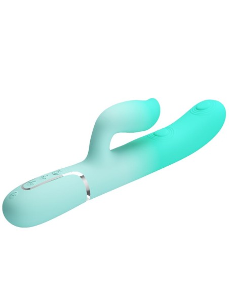 PRETTY LOVE GIGI VIBRADOR RABBIT MULTIFUNCIAN VERDE AGUA
