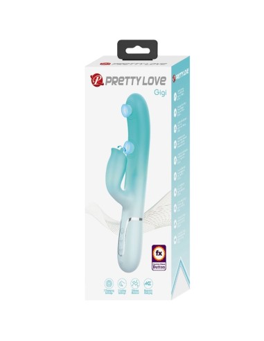 PRETTY LOVE GIGI VIBRADOR RABBIT MULTIFUNCIAN VERDE AGUA
