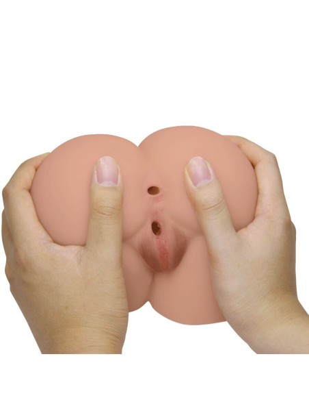 CRAZY BULL BERNACE TRASERO VIBRADOR CON VAGINA Y ANO REALASTICO NATURAL CONTROL REMOTO