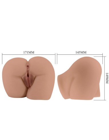 CRAZY BULL BERNACE TRASERO VIBRADOR CON VAGINA Y ANO REALASTICO NATURAL CONTROL REMOTO
