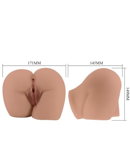 CRAZY BULL BERNACE TRASERO VIBRADOR CON VAGINA Y ANO REALASTICO NATURAL CONTROL REMOTO