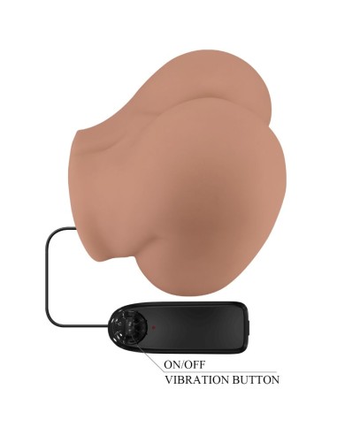 CRAZY BULL BERNACE TRASERO VIBRADOR CON VAGINA Y ANO REALASTICO NATURAL CONTROL REMOTO