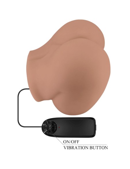 CRAZY BULL BERNACE TRASERO VIBRADOR CON VAGINA Y ANO REALASTICO NATURAL CONTROL REMOTO