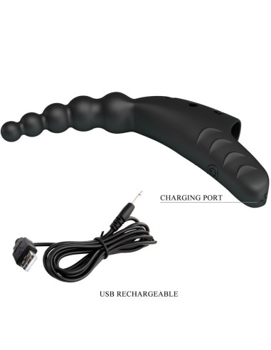 PRETTY LOVE JORDIN VIBRADOR DE DEDO 10 VIBRACIONES NEGRO