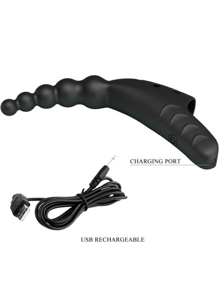 PRETTY LOVE JORDIN VIBRADOR DE DEDO 10 VIBRACIONES NEGRO